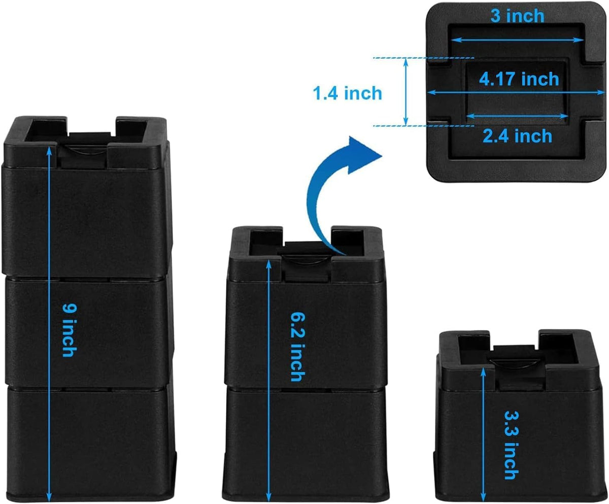BTSD-home 3 Inch Heavy Duty Bed Risers