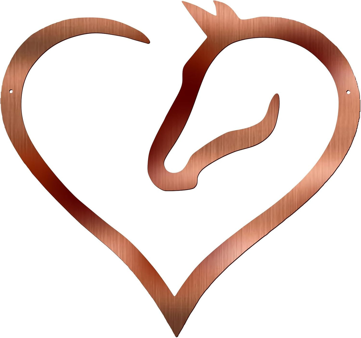 Zhengmy Metal Horse Heart Wall Decor, Western Wall Sign Art, Antique Copper