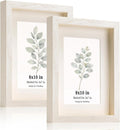 VIOLABBEY 8x10 Picture Frame Creamy White Set of 2, Shadow Bow