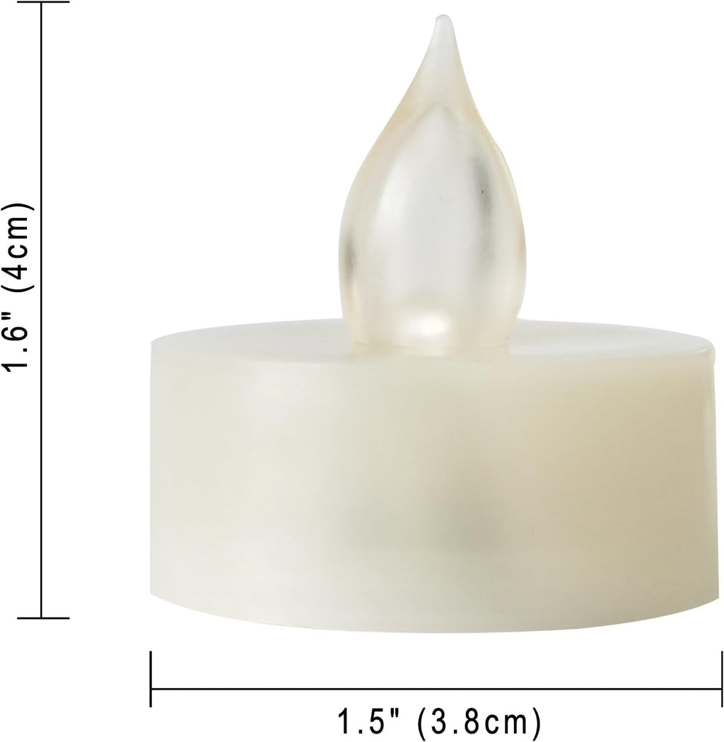 6 Battery Operated Flameless LED Tea Lights Tealight Candles with Timer