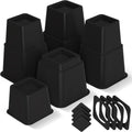Utopia Bedding Adjustable Bed Risers 3 & 5 Inch, Black, 36-Pack