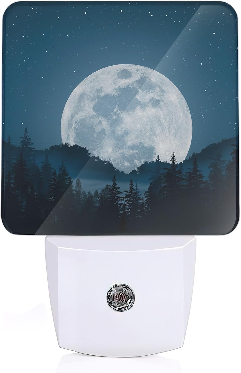 Full Moon Misty Forest Night Light, Starry Sky Forest Night Light Plug into Wall with Dusk to Dawn Sensor, LED Lamp Energy Saving Lights for Men Women Boys Girls,Lamp for Bedroom Bathroom Hallway