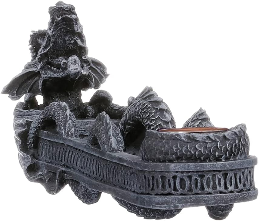 Design Toscano Dragon of Trelawny Manor Gothic Incense Burner and Candle