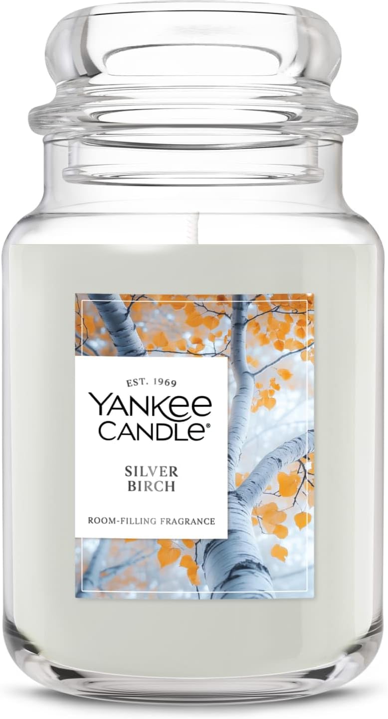 Yankee Candle Silver Birch Scented Candle, 22oz Large Jar