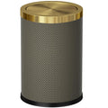 9L/2.4gal Bathroom Trash Can,Brass Trash Can,Swing Lid