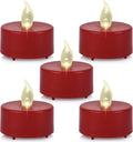 Flameless LED Tea Lights Candles 100 Pack Battery Operated Red