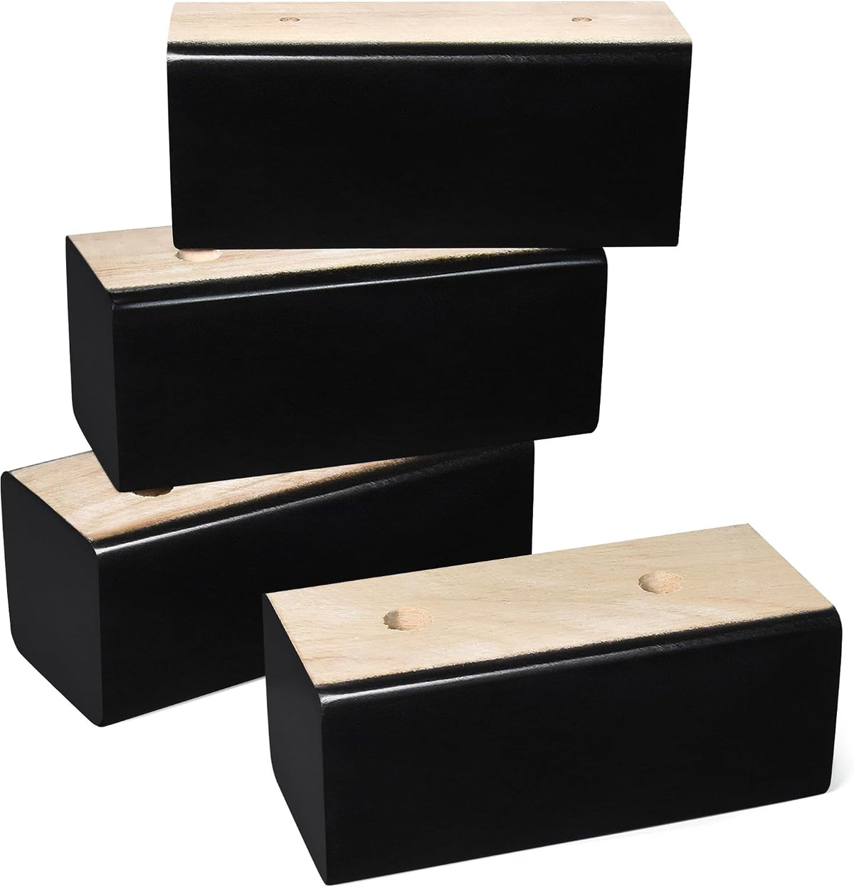 Wood Bed Risers (Black, 2 inch)