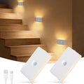 LumBelle 2 Pack Motion Sensor Night Light Rechargeable Battery 3000-6500K