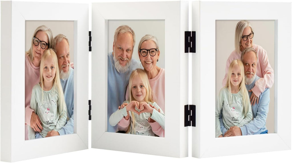 Frametory, 4x6 Triple Picture Frames White, 1 Pack