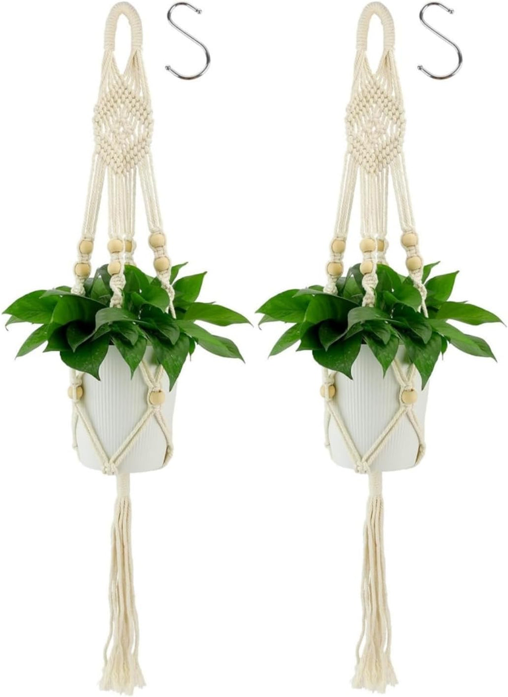 Hanging Planter For Indoor Plants,Macrame Plant Hanger,2Pcs Plant Hanger,Hanging Plant Holder,Plant Hangers,Plant Holder,Plant Hangers Indoor,Macrame Plant Hangers Indoor,Plant Hangers Indoor Macrame