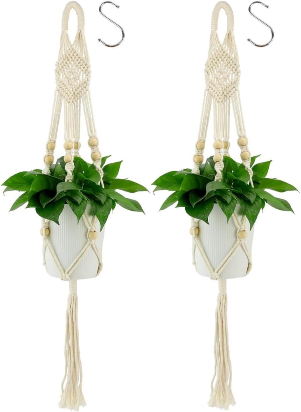 Hanging Planter For Indoor Plants,Macrame Plant Hanger,2Pcs Plant Hanger,Hanging Plant Holder,Plant Hangers,Plant Holder,Plant Hangers Indoor,Macrame Plant Hangers Indoor,Plant Hangers Indoor Macrame