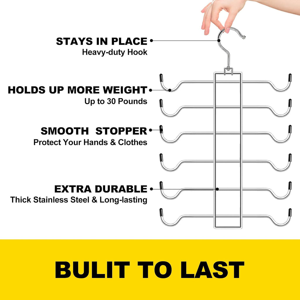 1 Pack Closet-Organizers-and-Storage,6 Tier Tank-Top-Hangers-Space-Saving,Closet-Organizer,Non-Slip Hanging Sport Bras Holder,Dorm-Room-Essentials-for-College-Students-Girls Camisoles Swimsuits Dress