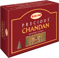 HEM Precious Chandan Incense Cones Pack of 120 | Natural Sandalwood Aroma for Positivity & Air Purifier | Pure House, Wood Powder | Home Essential, Aromatherapy Incense for Stress Relief & Cleansing