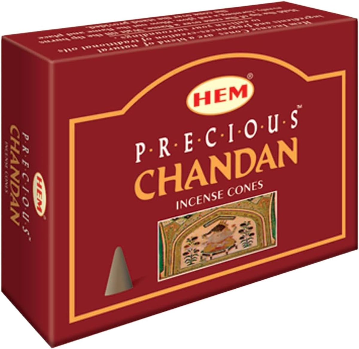 HEM Precious Chandan Incense Cones Pack of 120 | Natural Sandalwood Aroma for Positivity & Air Purifier | Pure House, Wood Powder | Home Essential, Aromatherapy Incense for Stress Relief & Cleansing