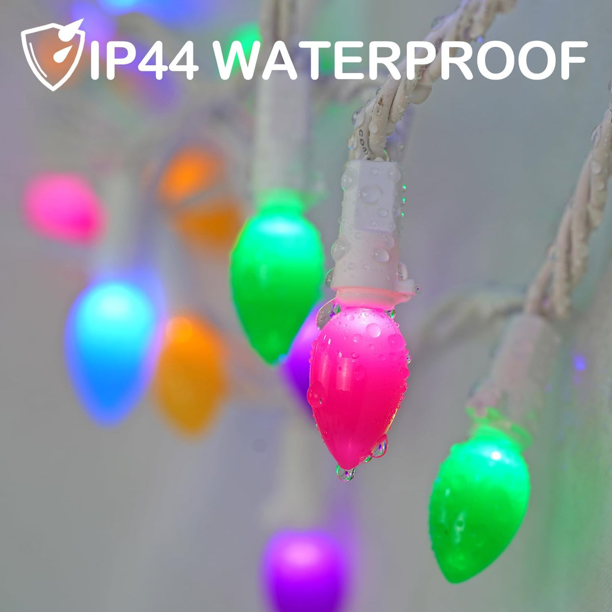 BOHON Easter Decorations Easter Lights String Plug in 50 LEDs Multi Color