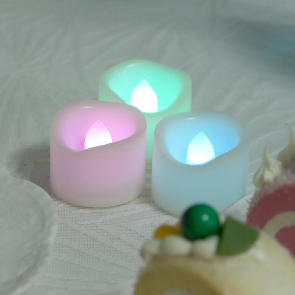 iZAN 12 PCS Color Changing Battery Operated Flameless LED Tealight Candles