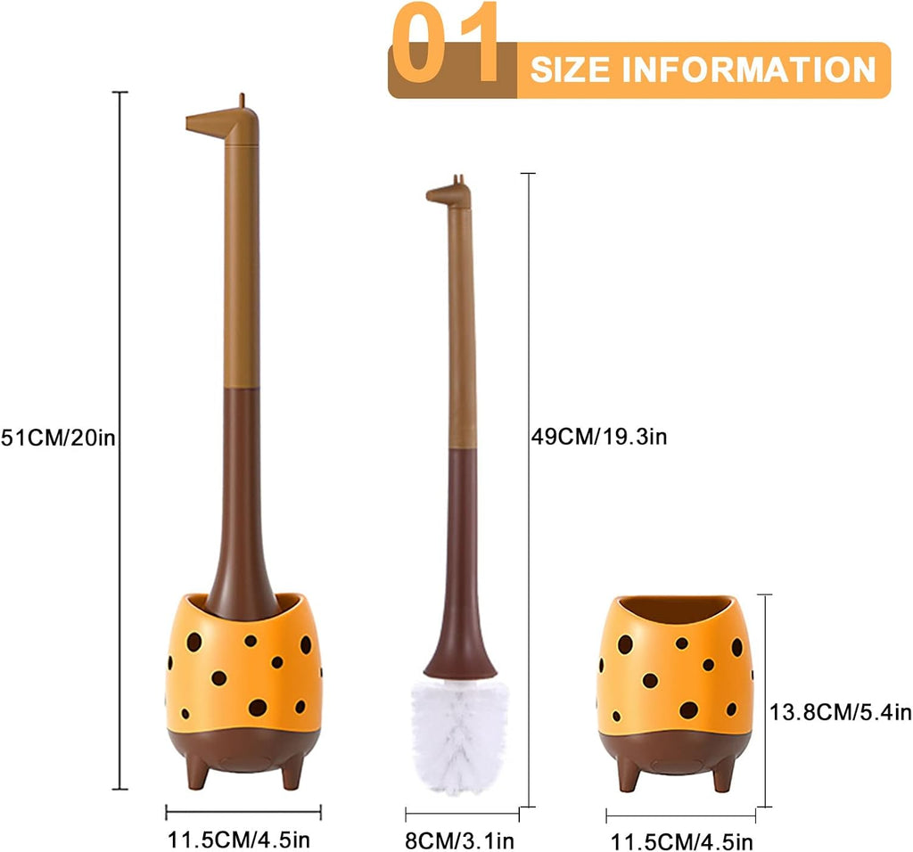Toilet Brush, Giraffe Shape,1-Pack