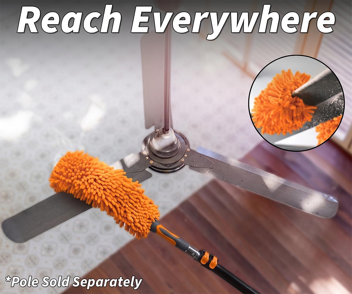 Flexible Ceiling Fan Cleaner Duster for High Ceiling (Pole Sold Separately)