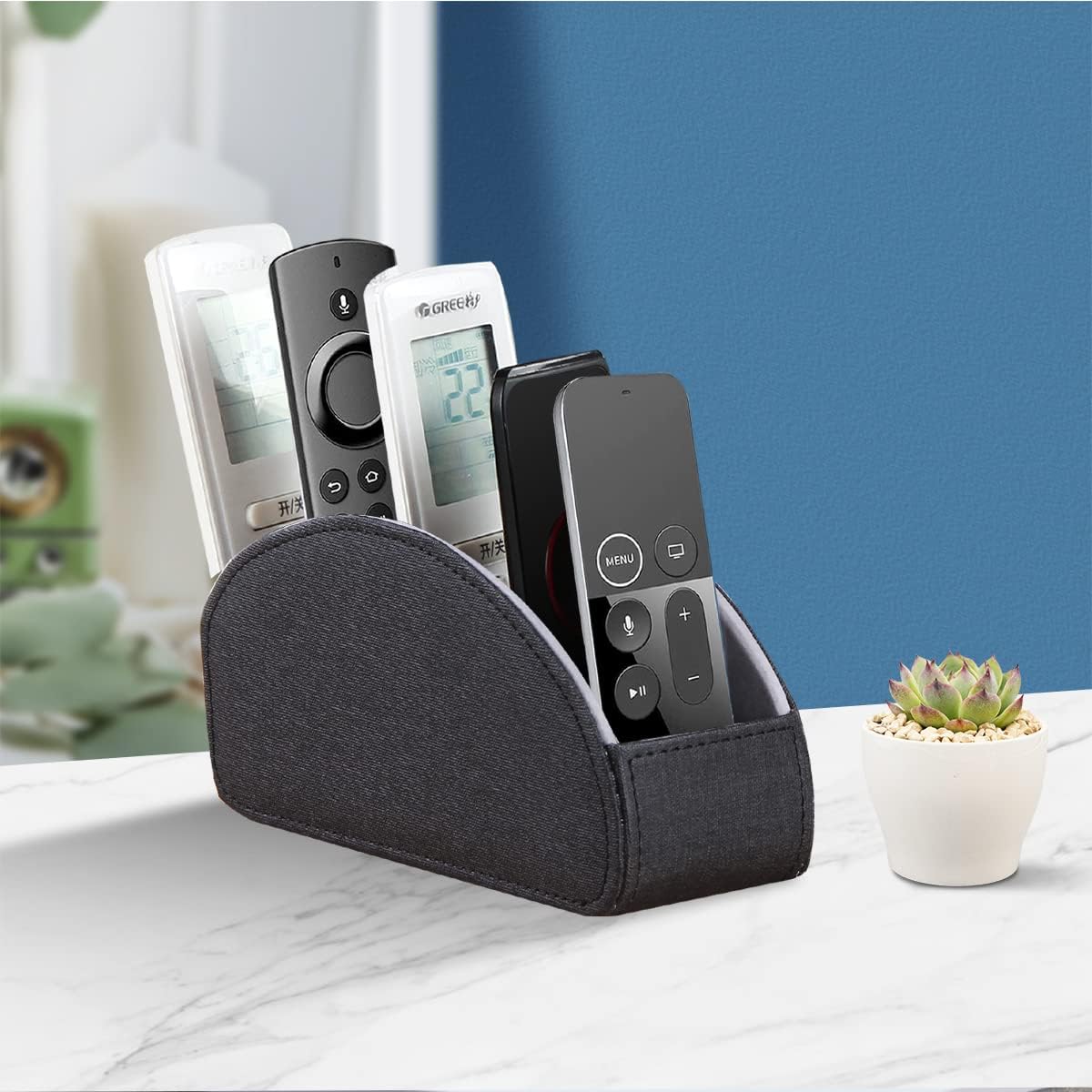 TV Remote Control Holder, Remotes Caddy for Table Desk Nightstand Organizer