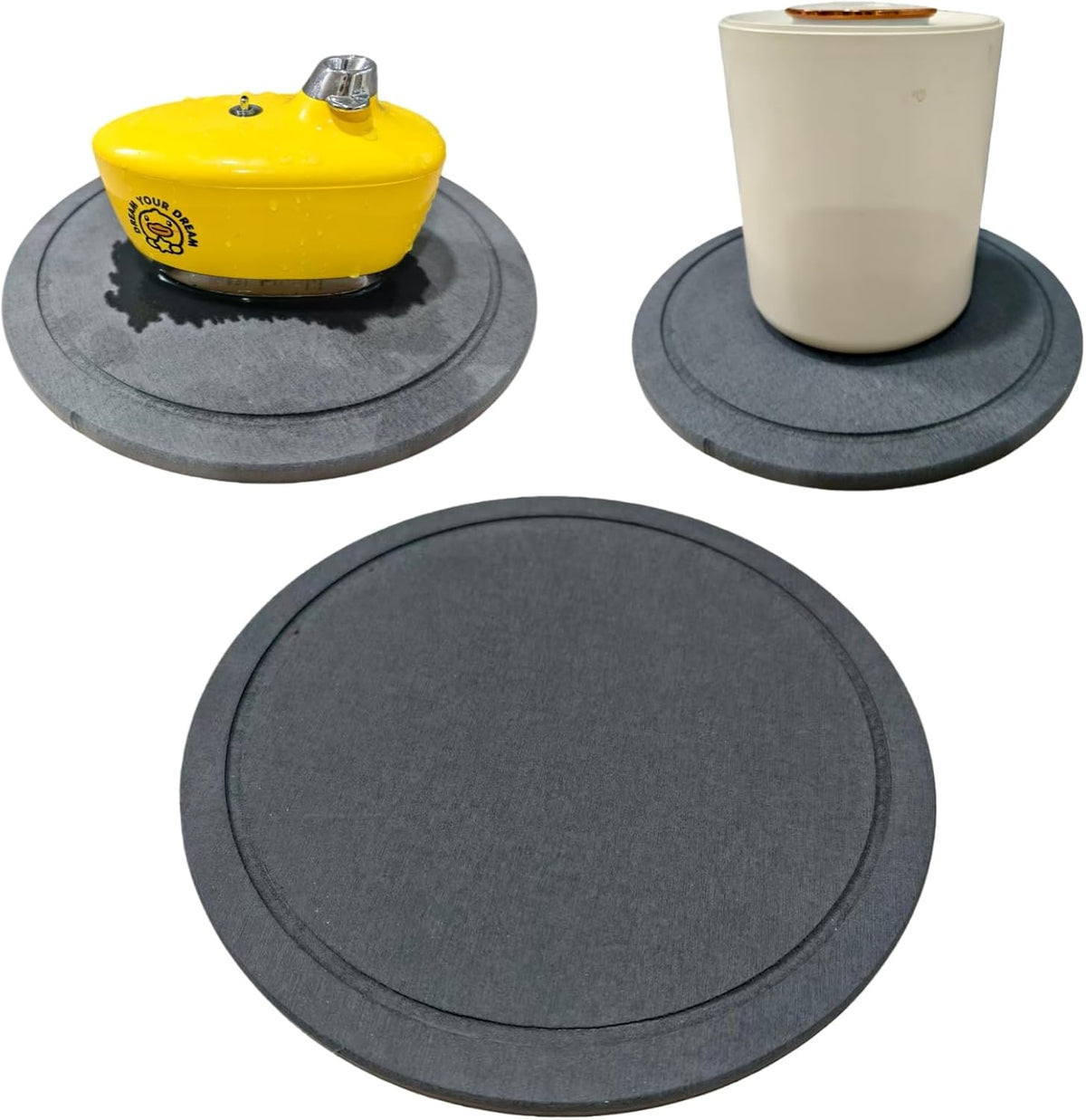 Stone Drying Mat for Mini Humidifiers,10" Round Water Absorbing Stone Tray