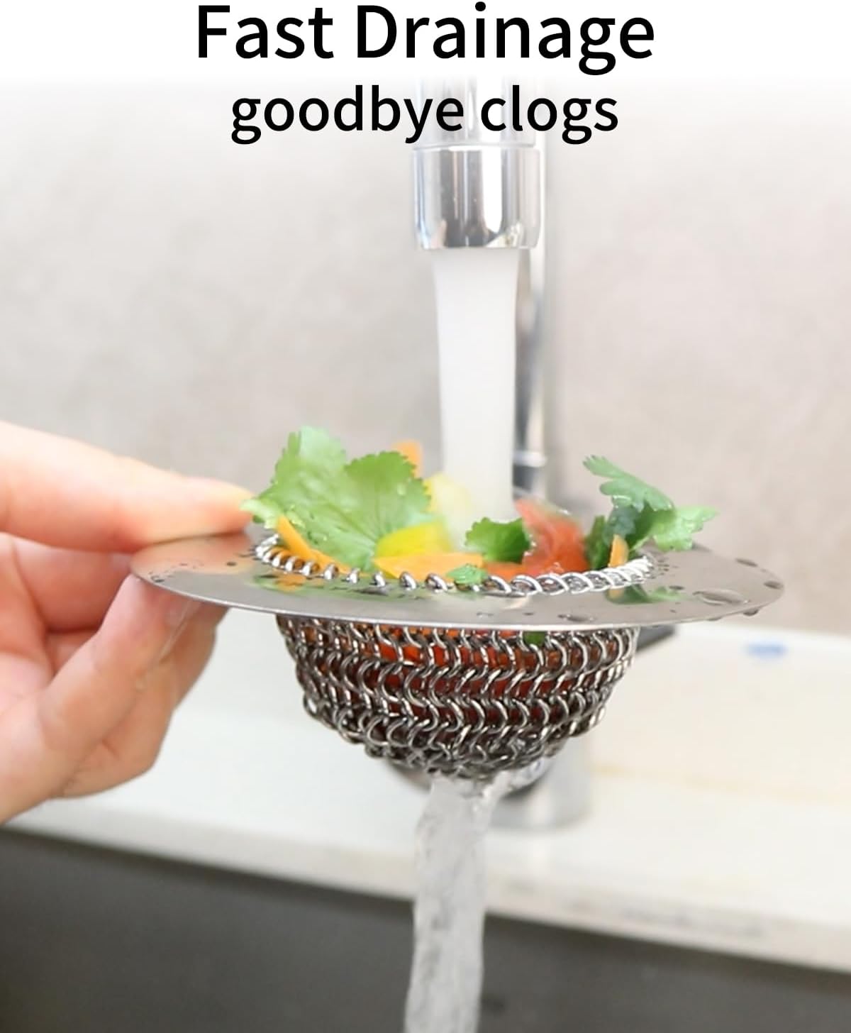 TRAPMATE 2 Pack Bathtub Drain Hair Catcher Shower Drain Cover Protector