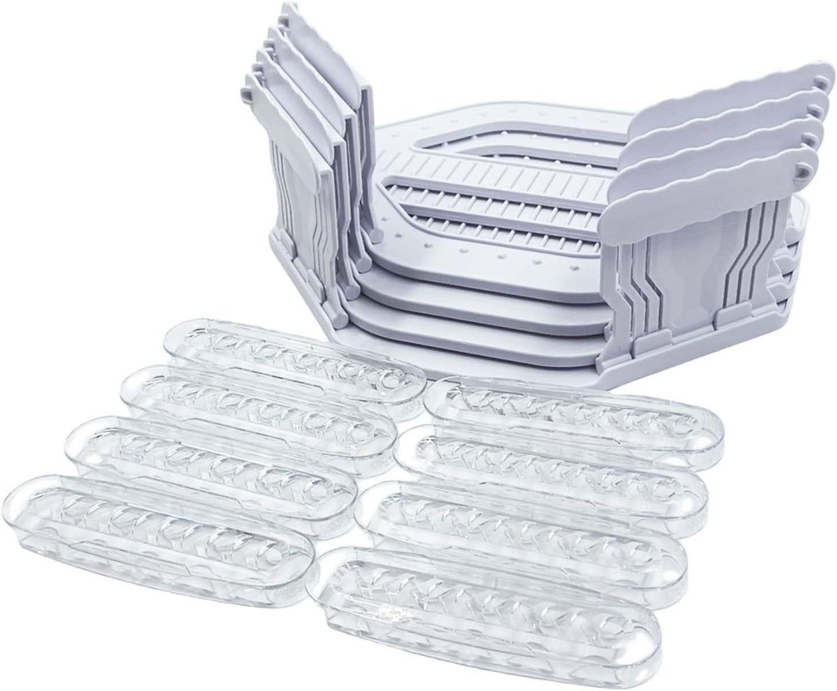 4Pcs Bed Sheet Holders for Corners, Heavy Duty Bed Lock Clips Keep Sheets Firm & Tight on Mattress, Non-Slip Grippers, Fitted Sheet Fastener, Universal Corner Holder for Home, White Plastic No Wrinkle