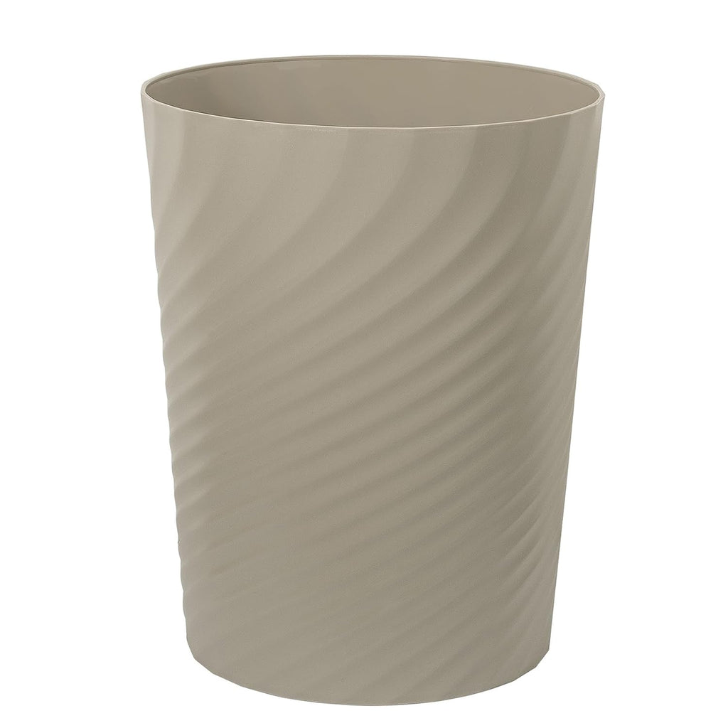 UUJOLY Plastic Small Bathroom Trash Can Wastebasket Garbage Can, Khaki