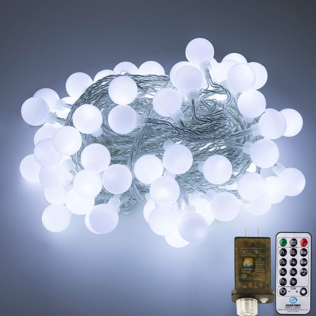 AWQ 200 LED Christmas Fairy String Lights for Xmas Decoration White