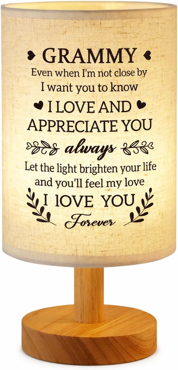 Grammy Gifts from Grandkids, Fabric Bedside Table Lamp Presents
