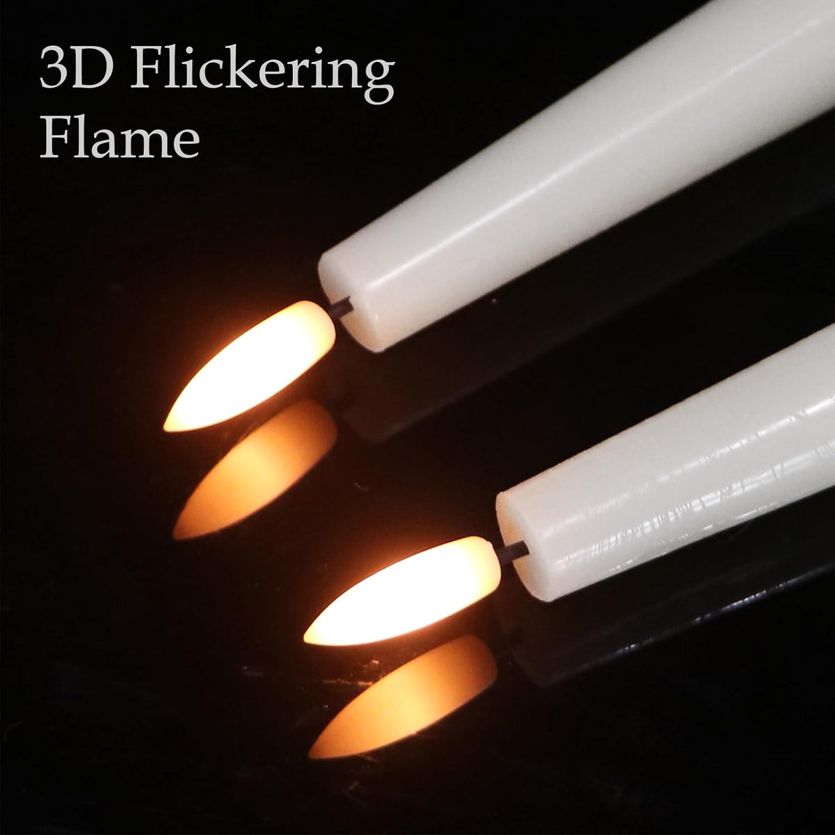 GenSwin Rechargeable Flameless LED Taper Candles Battery Operated Remote