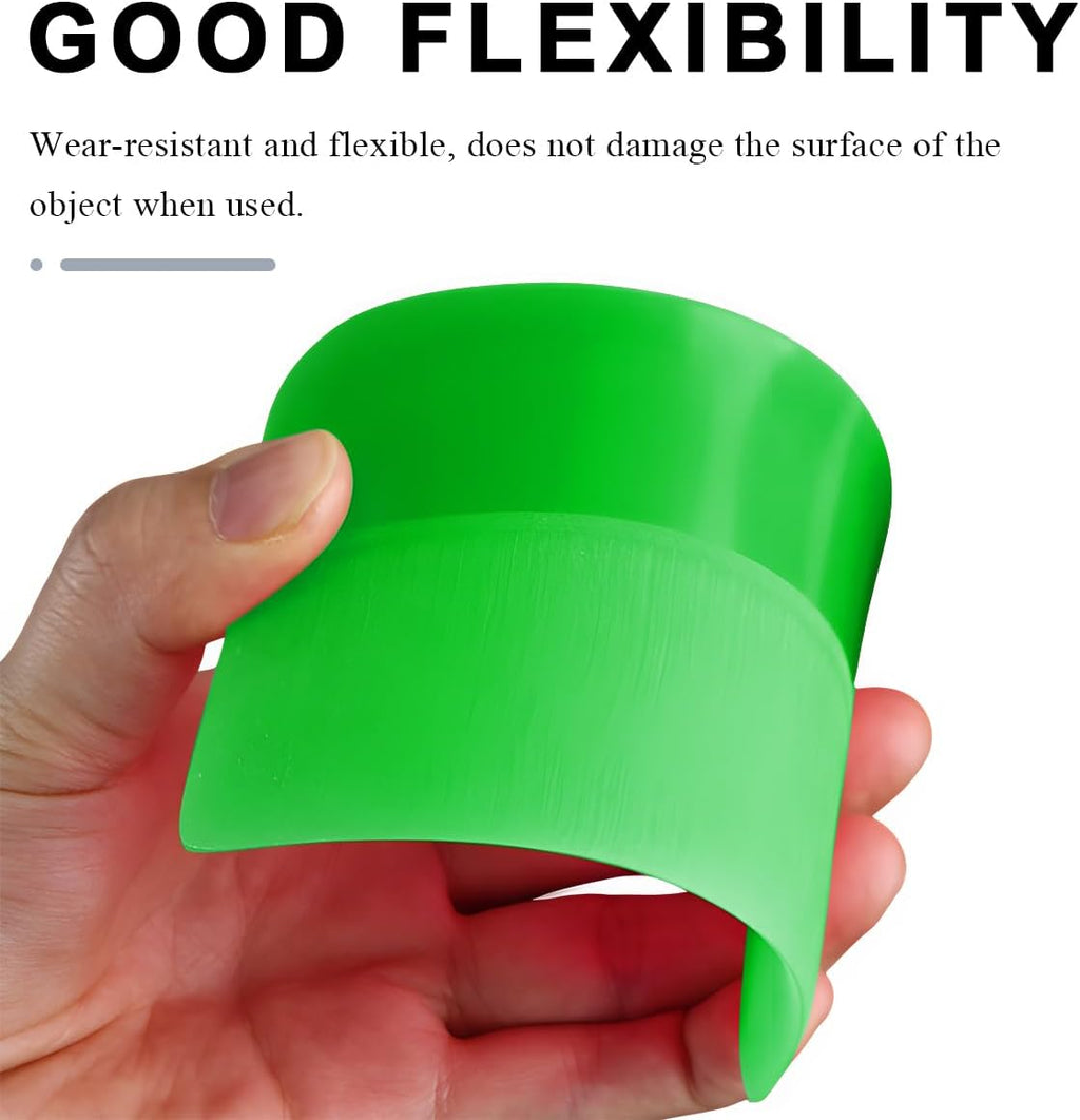 KVAEY 5 in 1 Rubber Squeegee Kit, Anti-Scratch Flexible Soft Matte TPU Coating Scraper Kit, Small Tint Squeegee Water Blade Scraper for Paint Protection Film Household Cleaning (Green)