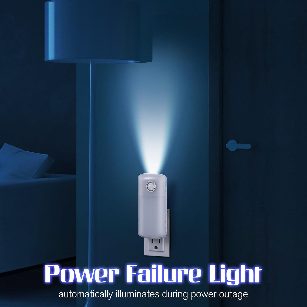 Enhon Emergency Power Failure 5-in-1 Multi Color LED Night Lights, 2 Pack