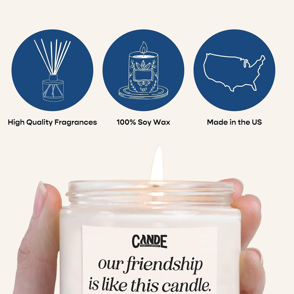 CANDECraftCo Smells Like an Eagles Win, 8 oz Candle, Bourbon Vanilla