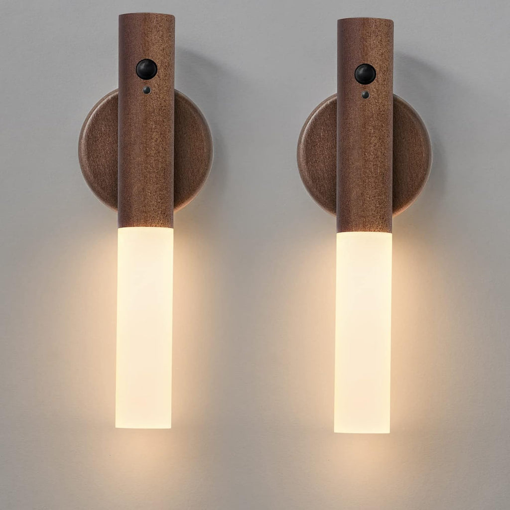 Montford Wall Sconces Set of Two Battery Operated, Motion Sensor Night Light Magnetic Wall Light Rechargeable, Peel and Stick Lights for Hallway