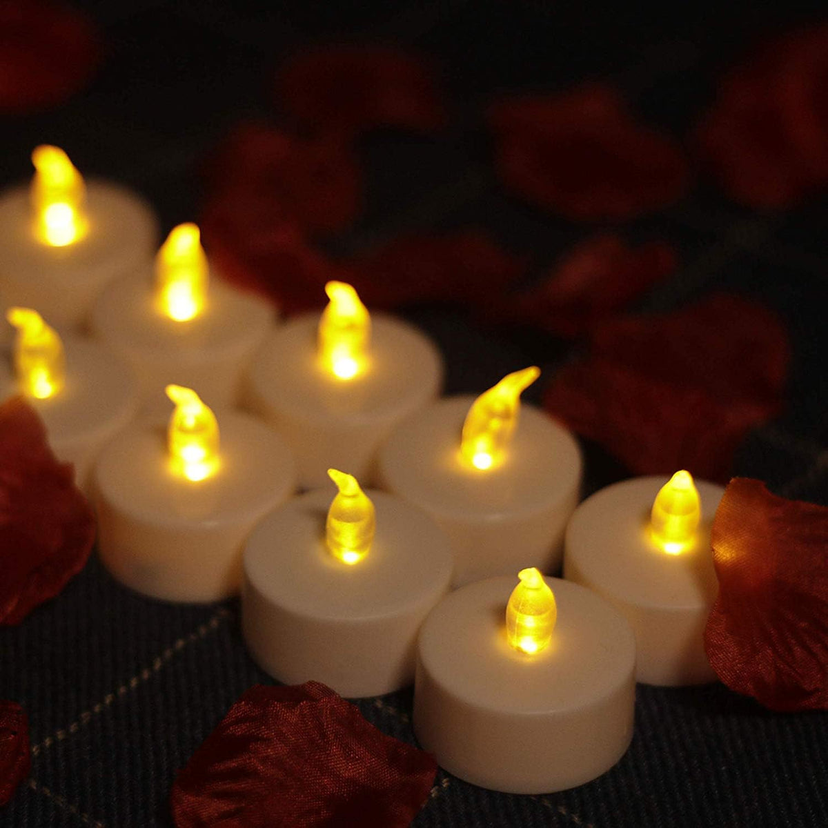 150 Pack Flameless LED Tea Lights Candles Flickering 200+Hours Warm Yellow