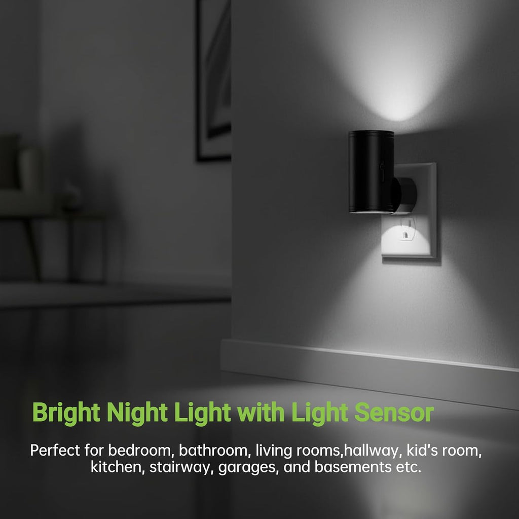 TSEXES Night Lights Plug into Wall,5000K,Dusk to Dawn Sensor,2 Pack