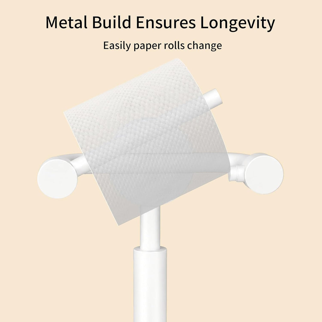 YUMORE Free Standing Toilet Paper Holder Stand Heavy Weighted Base
