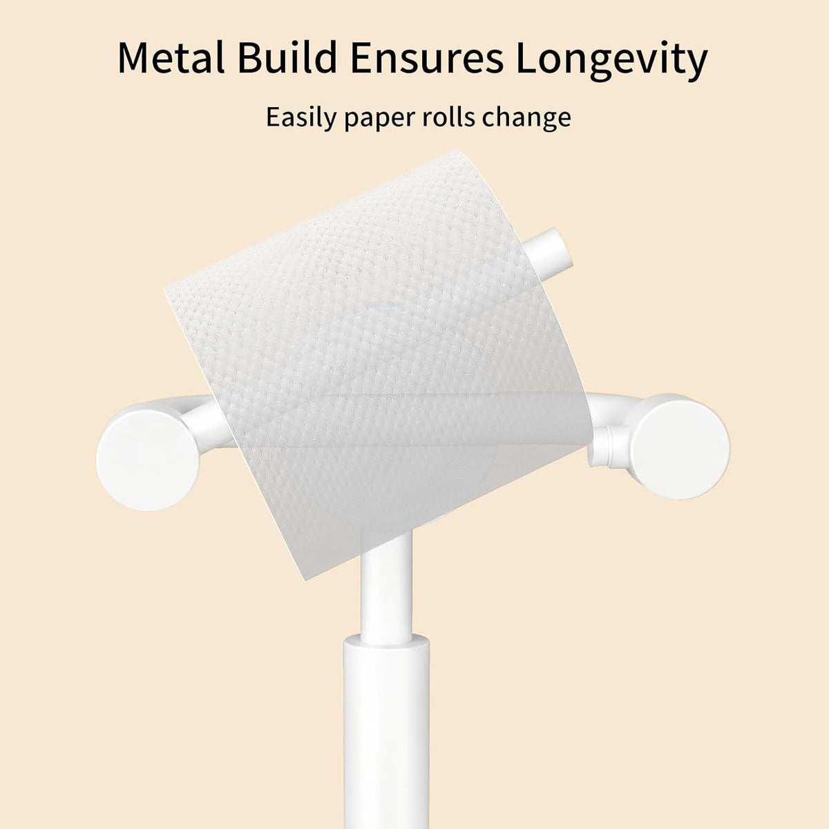 YUMORE Free Standing Toilet Paper Holder Stand Heavy Weighted Base