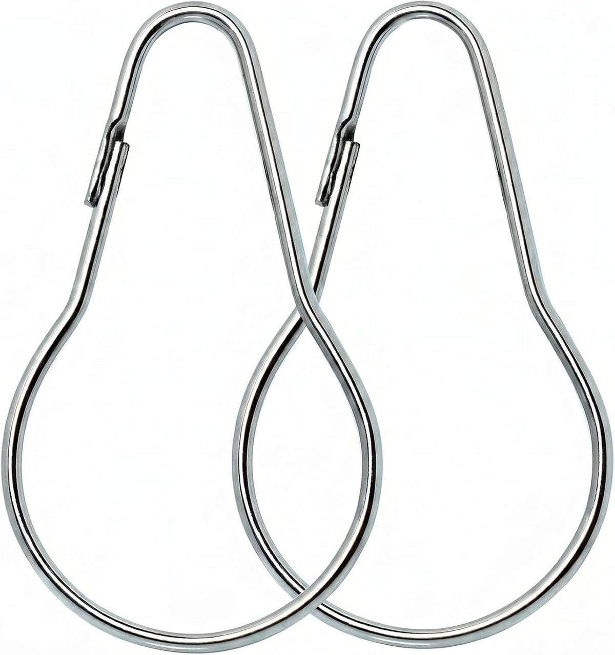 Metal Shower Curtain Rings Steel Round Hooks Ring (24 Pack) 2.7 Inch Rustproof for Bathroom Showers Rod (Silver)