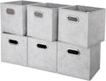 HSDTCollapsible Cloth Cubes Storage Bins Baskets Boxes Grey-White Lattice Pattern 10.5 x 10.5 x 11 Inches - Pack of 6,QY-SC14-6,Brush gradient(Set of 3)