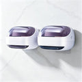 Wall-Mounted Soap Dish with Lid, Soap Holder for Shower, 2Pack WHT