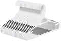 Plastic Hangers 30 Pack - Non Slip Clothes Hangers,Holds up to 18 lbs, Slim Space Saving Hangers for Suit,Dress,t Shirts,Blouse,Coats, Pants (White)