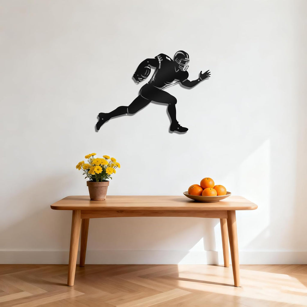 Paquesta Football Wall Decor, Metal Football Sign for Boys Room, Football Decorations for Locker Football Wall Art