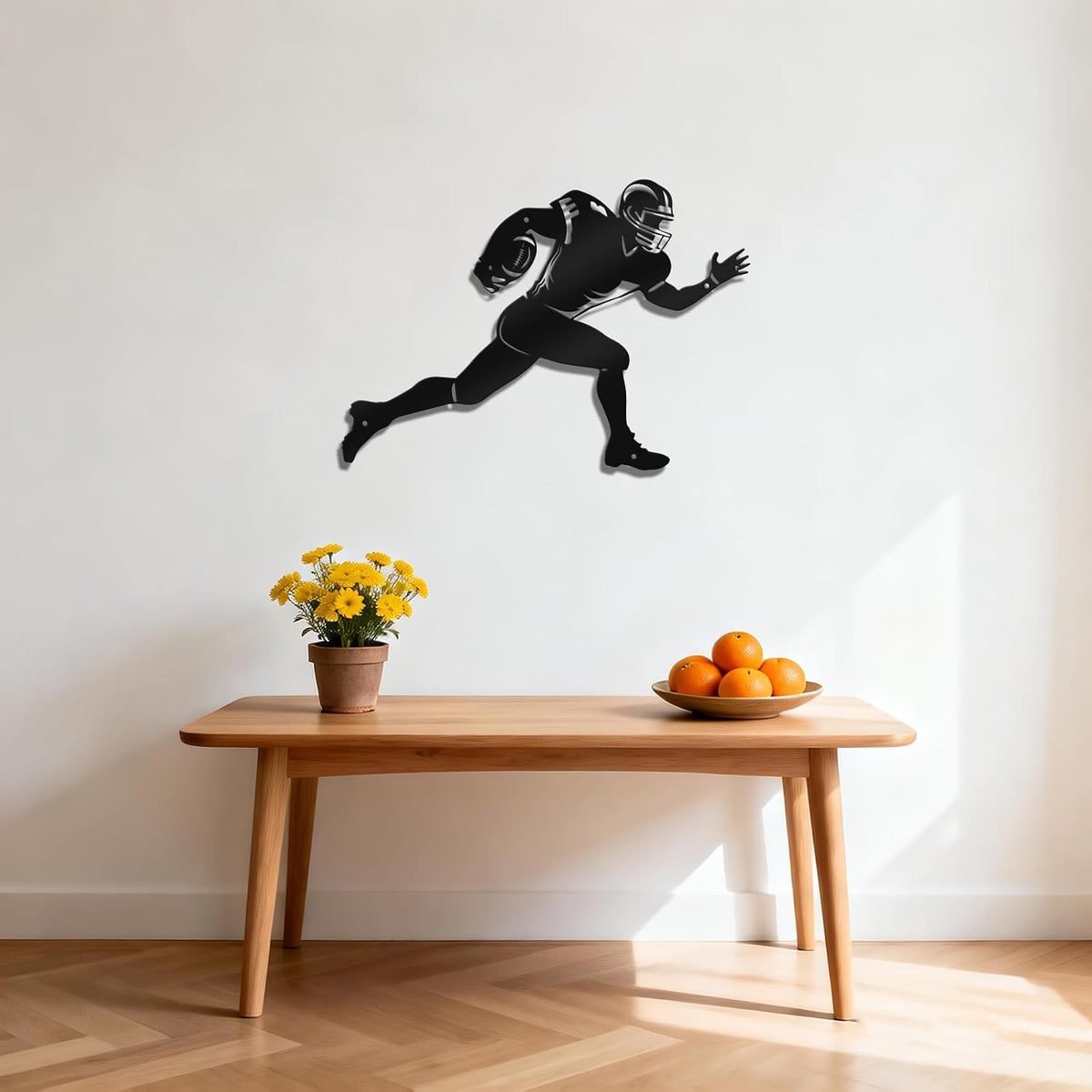 Paquesta Football Wall Decor, Metal Football Sign for Boys Room, Football Decorations for Locker Football Wall Art