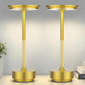 UdoUto 2-Pack Cordless Table Lamps Rechargeable, Gold