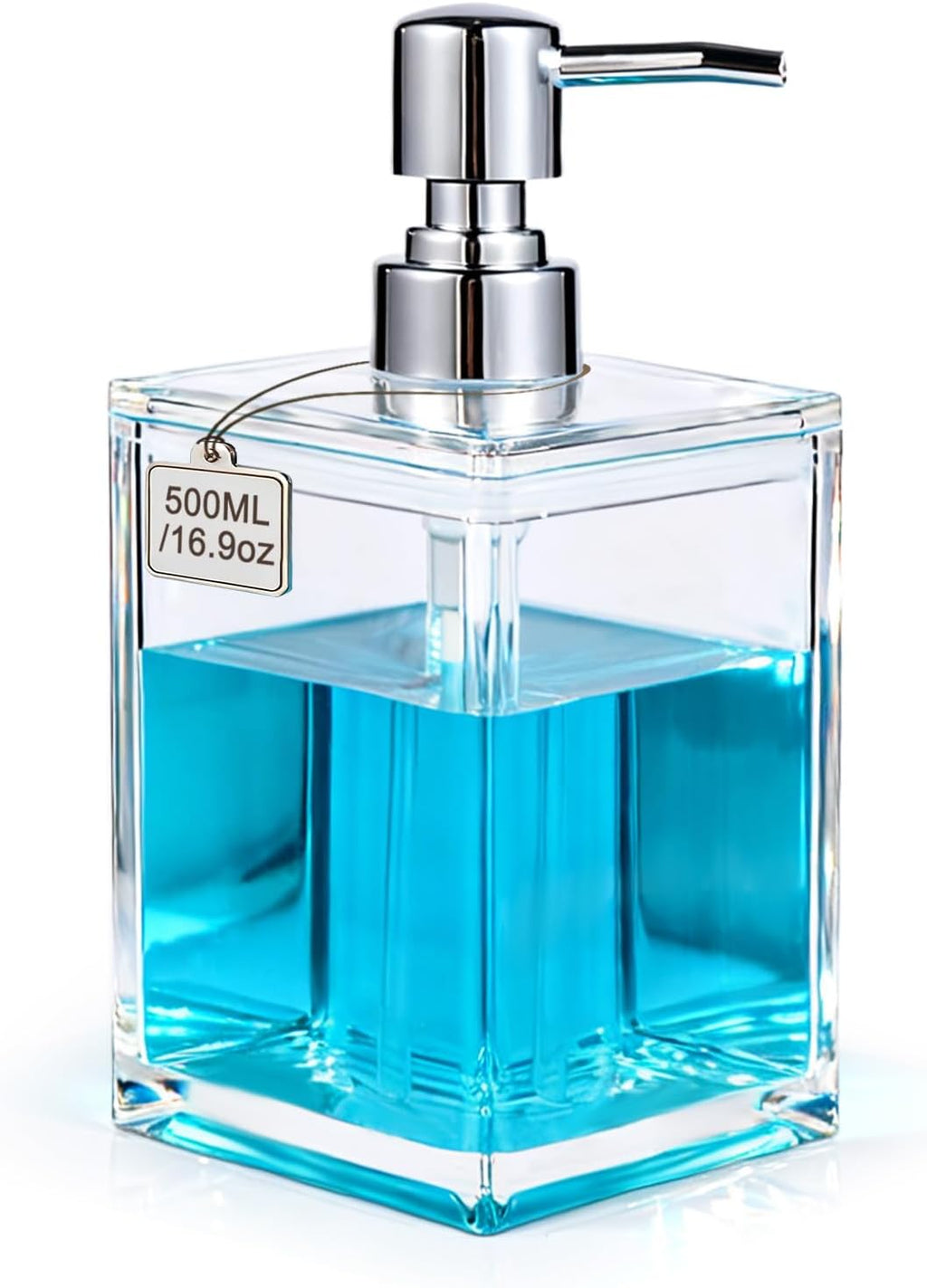 LGURT Clear Acrylic Soap Dispenser, 500ml Hand Soap Pump