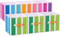 6 Pcs 11 Inch Colorful Stripes Cube Storage Bins Collapsible Storage Organizer with Handles Fabric Container Baskets for Closet Clothes Toys Book Room Home Organization