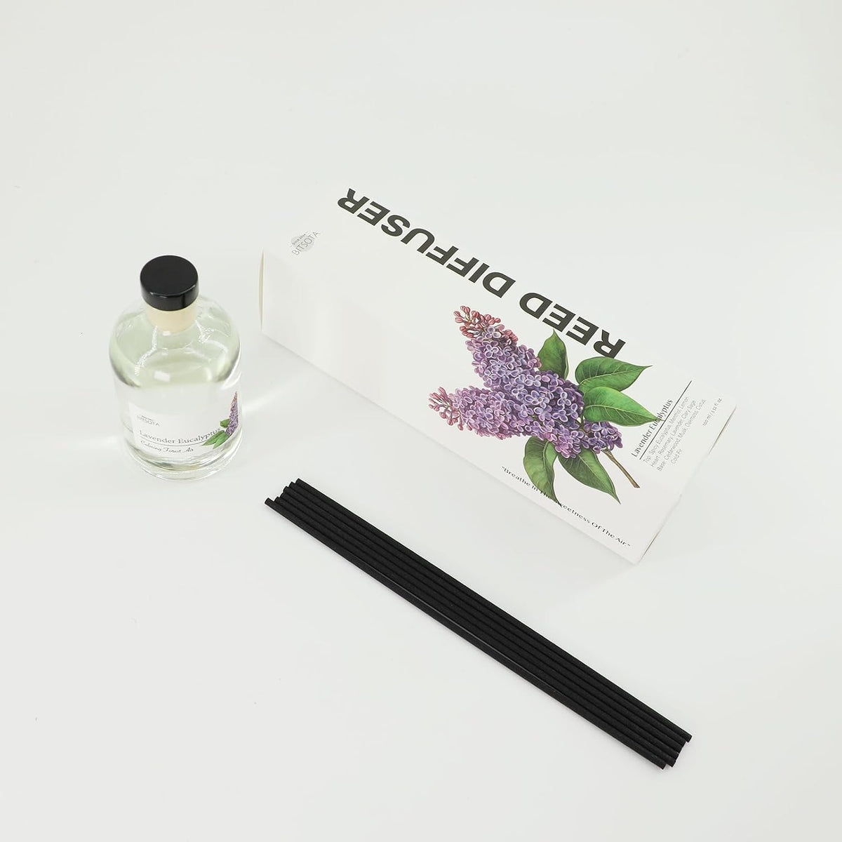 Reed Diffuser Set for Bathroom & Home, Long Lasting Essential Oil Aroma, Glass Bottle Home Fragrance with Sticks, Ideal Gift for Woman