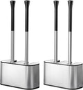 HAMITOR Toilet Bowl Brush and Plunger Set: 2-in-1 Hidden Holder