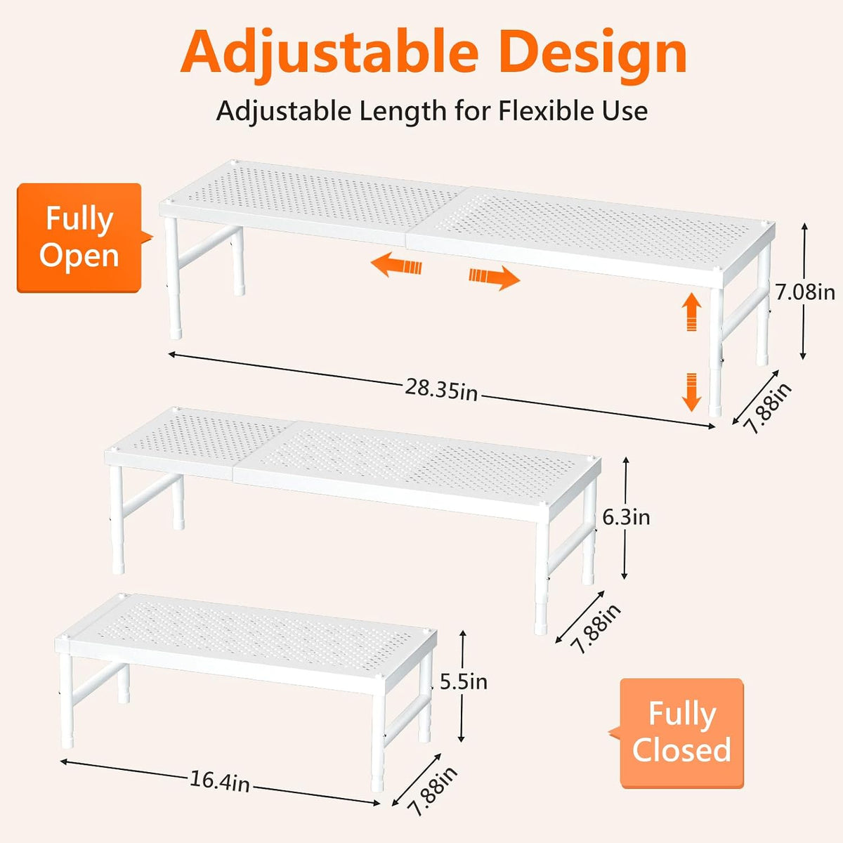 Kitchen cabinet organizer shelf,Spice Racks,Counter Shelf for Cabinets
